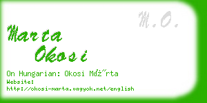 marta okosi business card